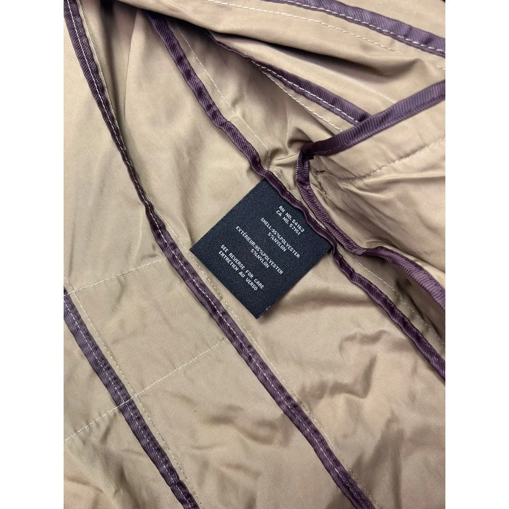 Cole Haan Signature Women's Hooded Trench Coat Tan Lightweight Jacket‎ Size XS